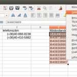 LibreOffice Calc - lebegő menű >> Cellák formázása