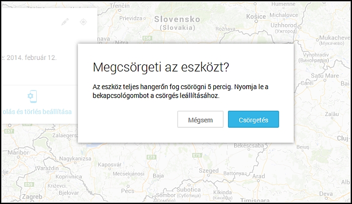 Csörgetés az eszközkezelő segítségével Csörgetés az eszközkezelő segítségével