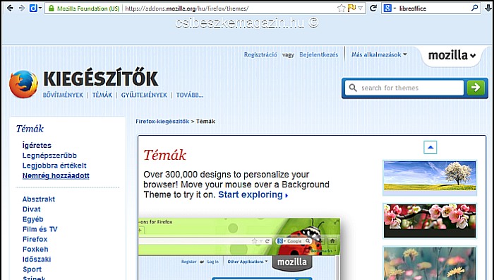 LibreOffice programban is használhatjuk a Firefox témákat
