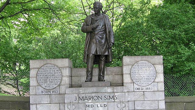 J. Marion Sims szobra New Yorkban, a Centrál Parkban