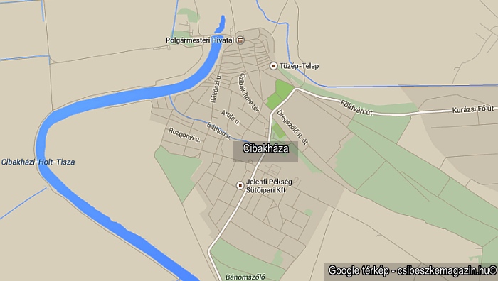 Cibakháza - google térkép