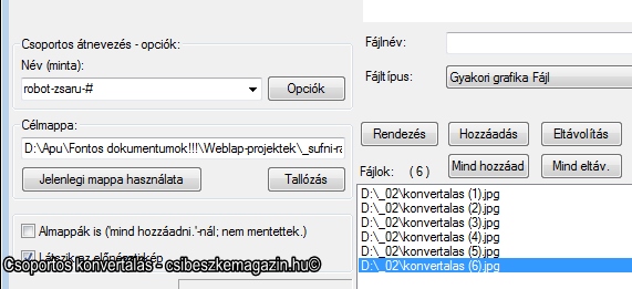 Kiválasztott fájlok