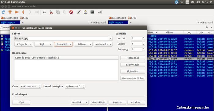Gnome Commander csoportos átnevezés Ubuntu alatt