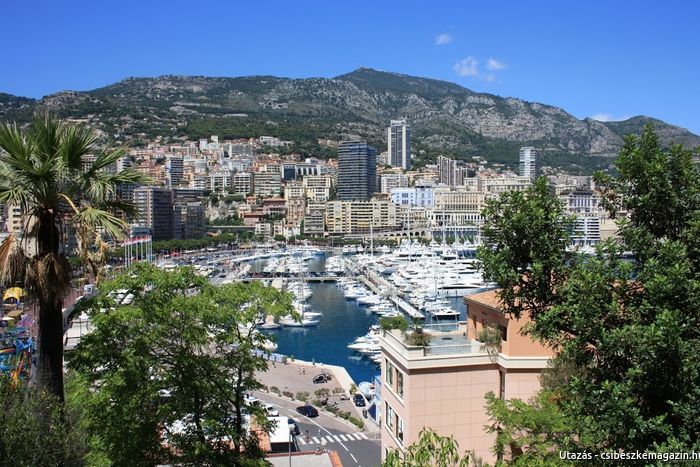 Monaco Monaco képe a hercegi palota felöl fotózva