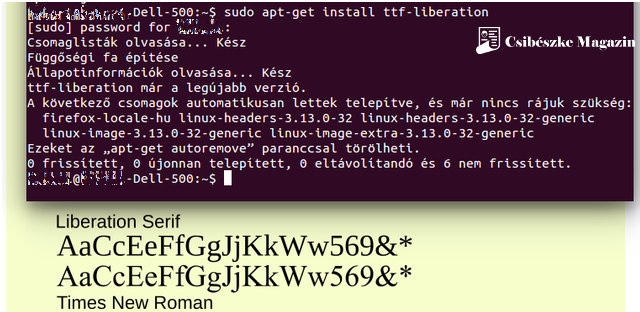 Hogyan adjuk hozzá linux rendszerünkhöz a Times New Roman betűtípust?